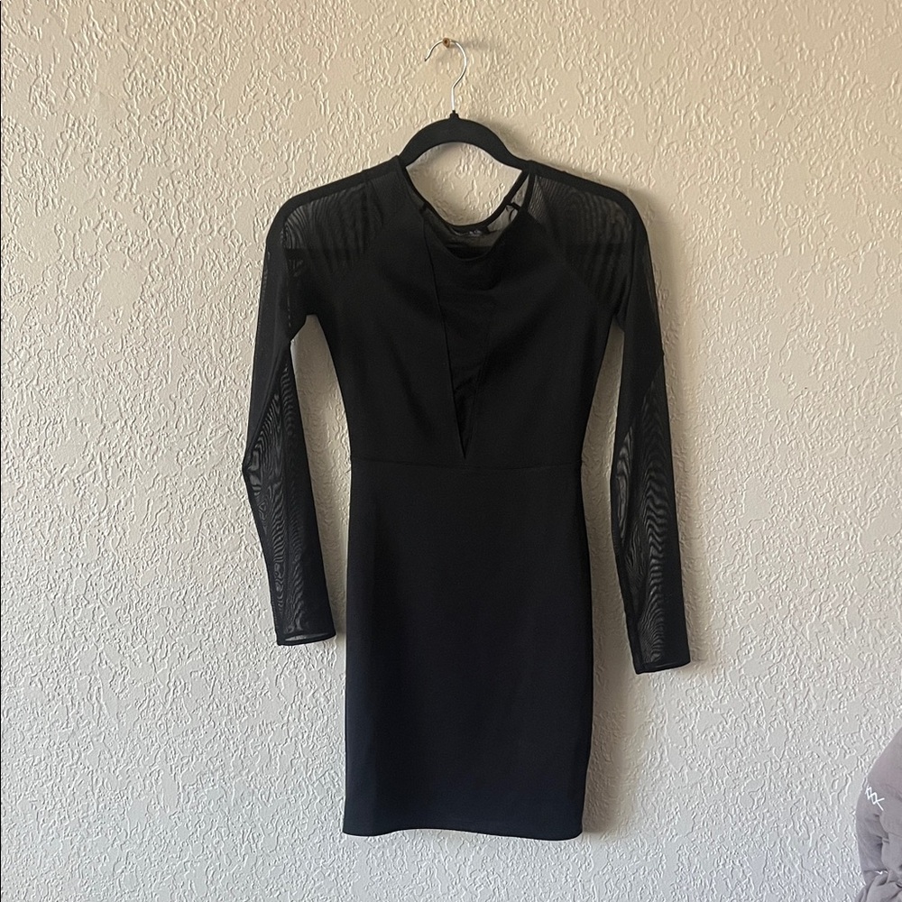 Elegant Black Long Sleeve Dress